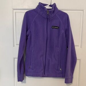 Columbia Lavender Full-Zip Fleece Jacket